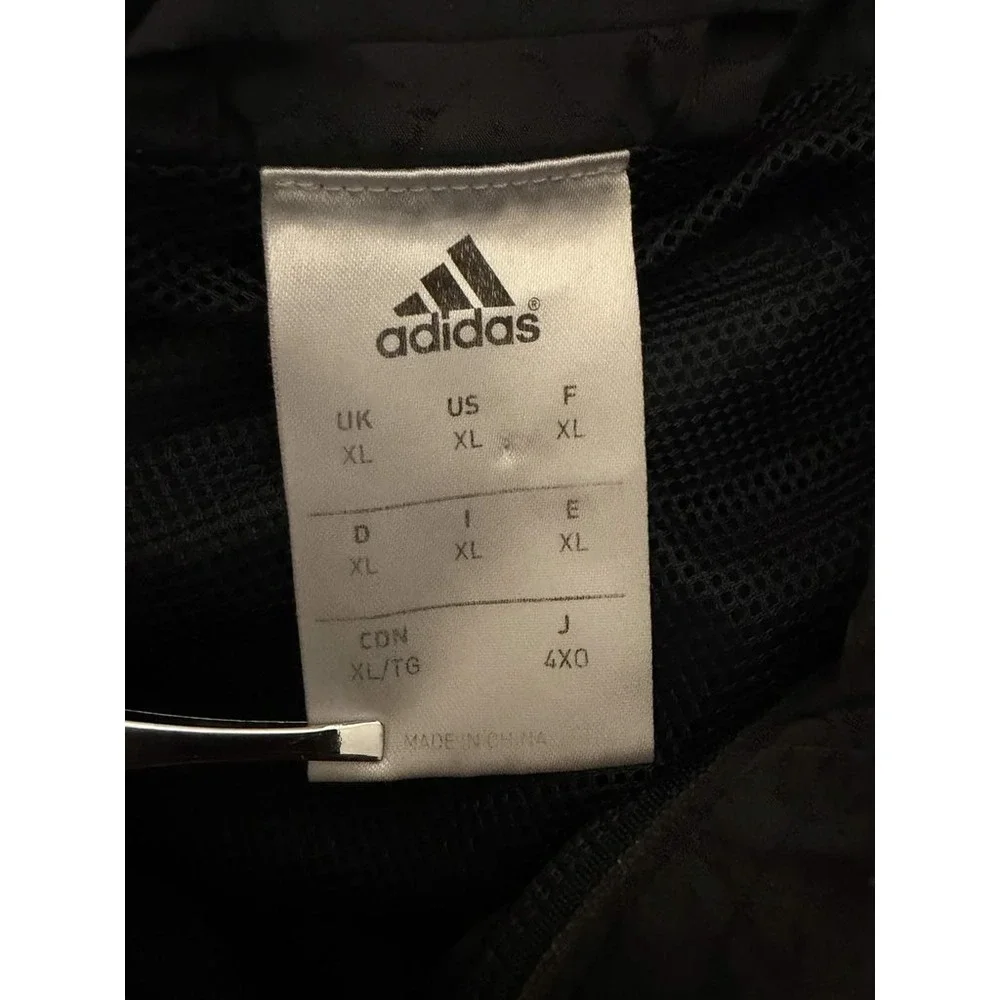 adidas FC Bayern Jacket XL Men's Charcoal Grey Full Zip Soccer Windbreaker
